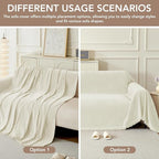 Couch Cover for Dogs, Boho Sofa Covers for 2 Cushion Couch, Chenille Sofa - Image 5