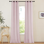 NICETOWN Blush Pink Linen Curtains by NICETOWN