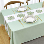 Zobesta Vinyl Table Cloth for Rectangle Tables 86x55 Plastic Tablecloth