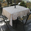 Melaluxe Outdoor Tablecloth with Umbrella Hole, 60x60 inch Square