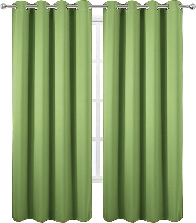 LEMOMO Light Green Blackout Curtains - Image 2