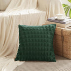 Fancy Homi Set of 4 Dark Green Boho Decorative Throw Pillow Covers 24x24 Inch - Image 2