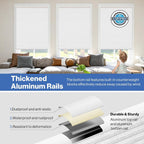 No Drill Blackout Cellular Shades, White, 36" W x 64" H