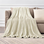 BEDELITE Fleece Blanket King Size – 3D Ribbed Jacquard Soft and Warm Decorative - Image 5