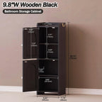 Arbuxzuy Small Bathroom Storage Cabinet with 2 Doors and Adjustable Shelf