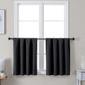 Simplebrand Ava Black Short 24 Inches Blackout Curtain 2 Panels Set, Half by Simplebrand
