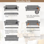 WEERRW 4 Pieces Velvet High Stretch Couch Covers - Image 6
