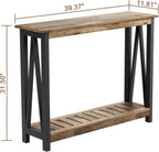 ChooChoo Farmhouse Console Table, Narrow Sofa Table for Entryway, 40 Inch