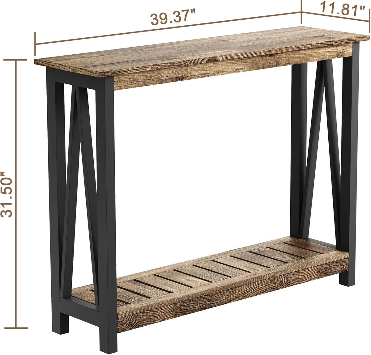 ChooChoo Farmhouse Console Table, Narrow Sofa Table for Entryway, 40 Inch