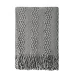 BOURINA Greyish Throw Blanket 50x60 Inches Throw Textured Solid Soft Sofa Couch by BOURINA