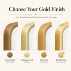 24x36 Inch Brushed Gold Rounded Rectangle Bathroom Vanity Mirror