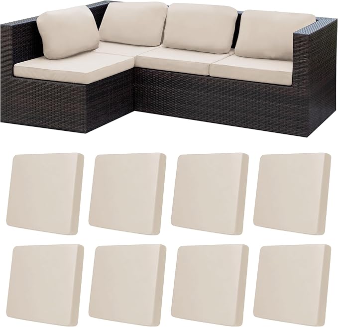 8Pcs Stretch Patio Cushion Covers, Outdoor Couch Covers Replacement, Outdoor by BIETYONE