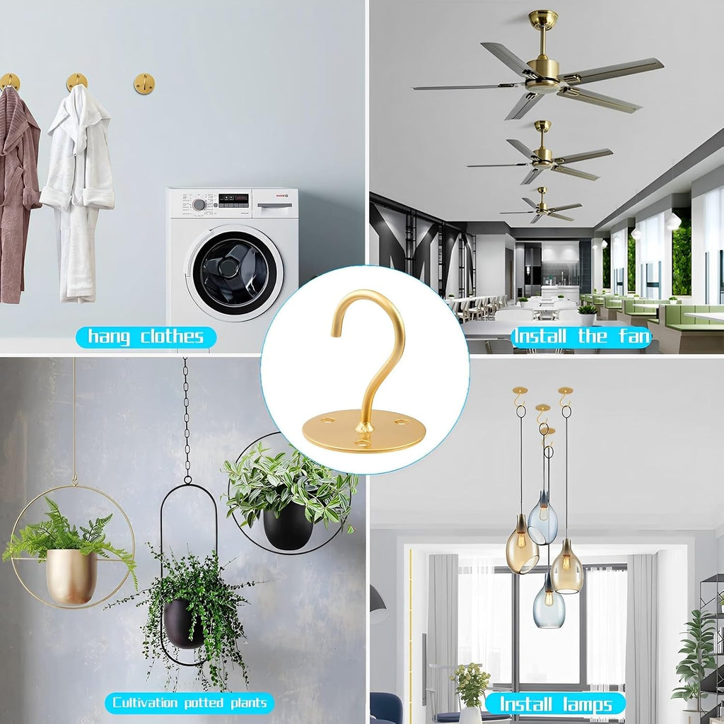 Gold Ceiling Hooks for Hanging Plants, Plant Hanger Indoor Hanging Hooks