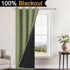 Yakamok 100% Blackout Curtains 96 Inches Long, 2 Thick Layers Heat and Full - Image 2