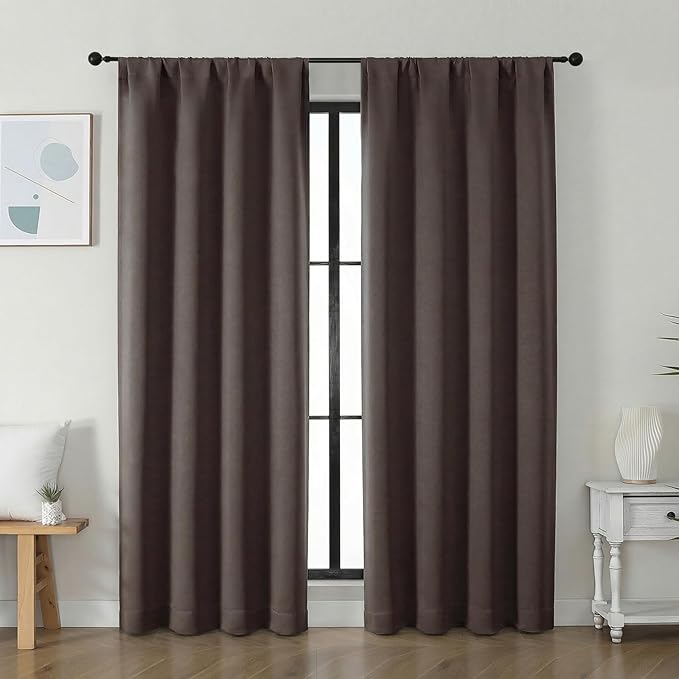 Simplebrand Ava Chocolate Blackout Curtains by Simplebrand