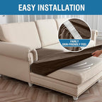 Couch Cover 8-Piece Elastic Velvet Couch Cushion Covers & Chaise Slipcovers - Image 5