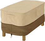 Classic Accessories Veranda Water-Resistant 32 Inch Rectangular Patio Ottoman/Side Table Cover, Outdoor Table Cover