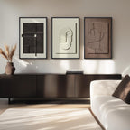 Large 3D Framed Abstract Wall Art Set, 3 Piece Modern Artwork for Walls