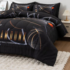A Nice Night Basketball Bedding Twin 6pc Comforter Sets for Kids Teen Boy