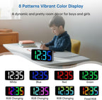 DreamSky Small Digital Alarm Clock for Bedroom, RGB Kids Alarm Clock Boys