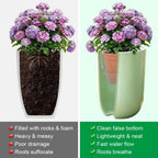 Adjustable Planter Insert for 10-18" Pots, 2 Pack Stainless Steel