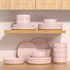 Umite Chef Ceramic Dinnerware Set for 4, 12-Piece Plates and Bowls Set