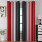 Estelar Textiler Red and Black Blackout Curtains - Image 2