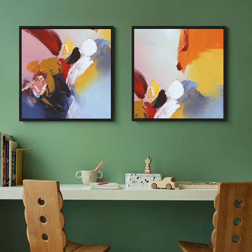 Floating Canvas Frame for 8x8 Inch Painting 0.6-0.8" Deep,Black