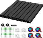 Cable Hider Raceway Kit, Magnetic Cable Management Under Desk with Upgraded Aesthetic Large Hole, Cord Organizer Kit for Hiding Computer, Gaming Desk, Network, Power Cord, TV - 4PCS 4x15.7in Black