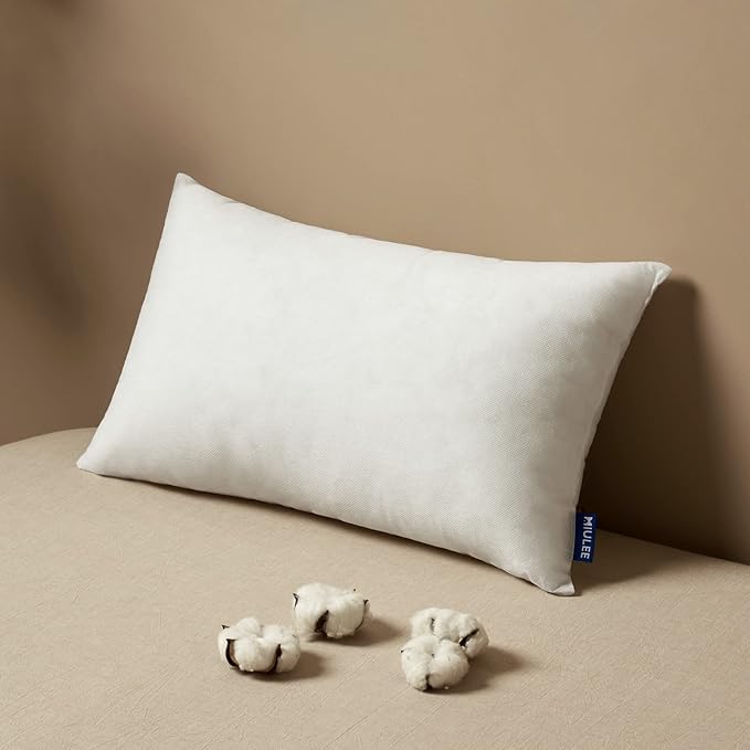 MIULEE Pillow Insert 12x24 Inch, Decorative Rectangle Throw Pillow Inserts by MIULEE