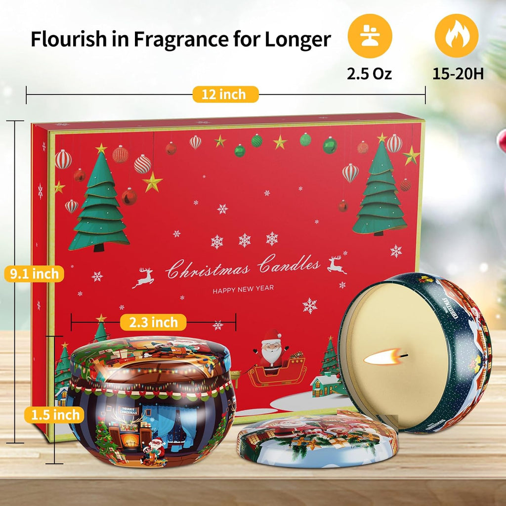 Christmas Candles Gifts for Women, 12 Bulk Scented Candles Set