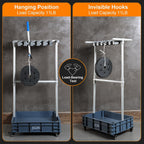 Mobile Mop and Broom Holder，Efficient Storage Solution for Cleaning Tools Keep Your Tools Handy and Organized