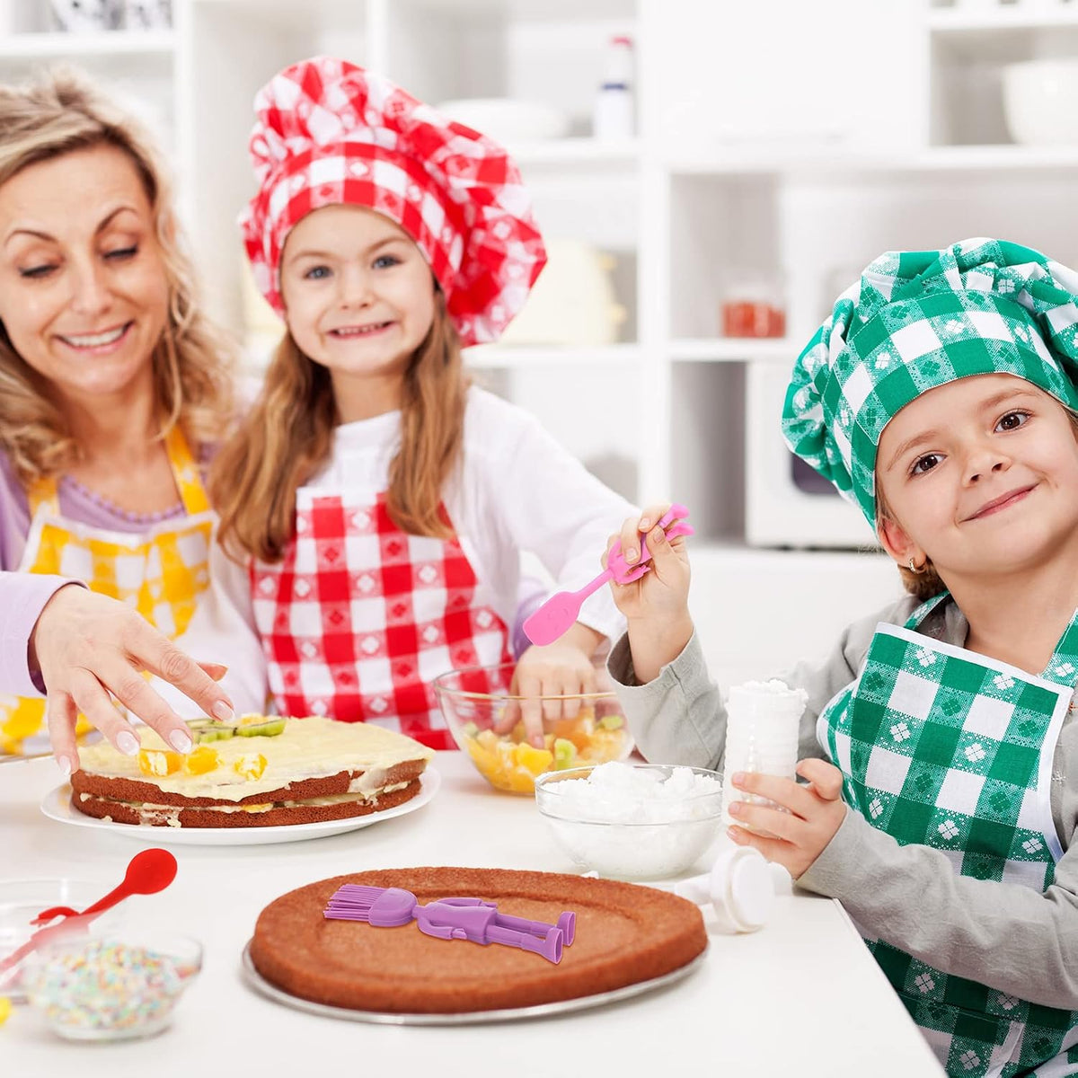 Raiten 6 Pcs Fun Human Shaped Silicone Cute Kitchen Utensils Heat Resistant