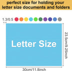 Hanging File Folders, 60 Pack Letter Size Hanging File folders with 1/5-cut Tabs, Stay Organized for Your Home and Office Bulk File, Documents and Paper, 10 Colors