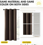 MIULEE Chocolate Brown Blackout Curtains - Image 7