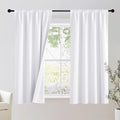 NICETOWN Bedroom 100% Blackout Curtains, 2 Panels, 34 by 40, Snow White by NICETOWN