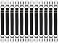 Boao 12 Pcs Bedsheet Strap Elastic Clip, Black, 8-12 Inch Length