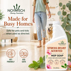 NOYATECH Scented Mop Soap – Eucalyptus & Spearmint Floor Cleaner for Sealed Hardwood, Tile, Laminate & Vinyl – Streak-Free Clean, 32 fl oz