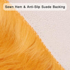 duduta Yellow Faux Sheepskin Fur Rug 3x5 ft, Fluffy Shag Bedroom Dorm Nursery - Image 4