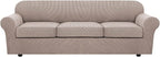 4 Piece Stretch Sofa Covers for 3 Cushion Couch Covers Furniture Slipcovers by HVERSAILTEX