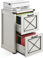 VASAGLE File Cabinet with 2 File Drawers, Printer Stand, Fit A4 Letter Size