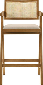 Coaster Kane Dining Room Upholstered Bar Chair Set of 2 Light Walnut 182677