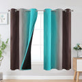 Estelar Textiler Brown and Teal Blackout Curtains & Drapes by ESTELARTEXTILER