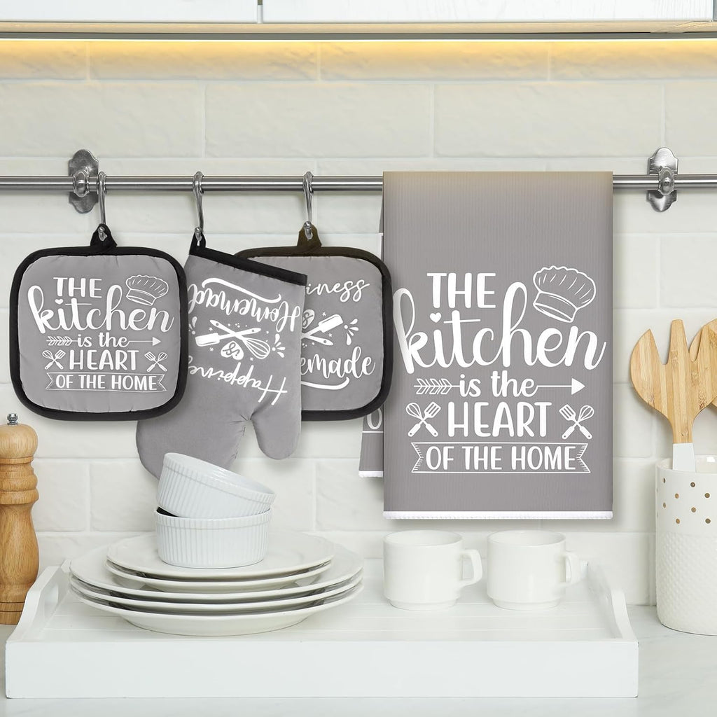 Sratte 6 Pcs Kitchen Decor Accessories Set, Kitchen, Gray