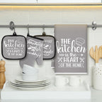 Sratte 6 Pcs Kitchen Decor Accessories Set, Kitchen, Gray