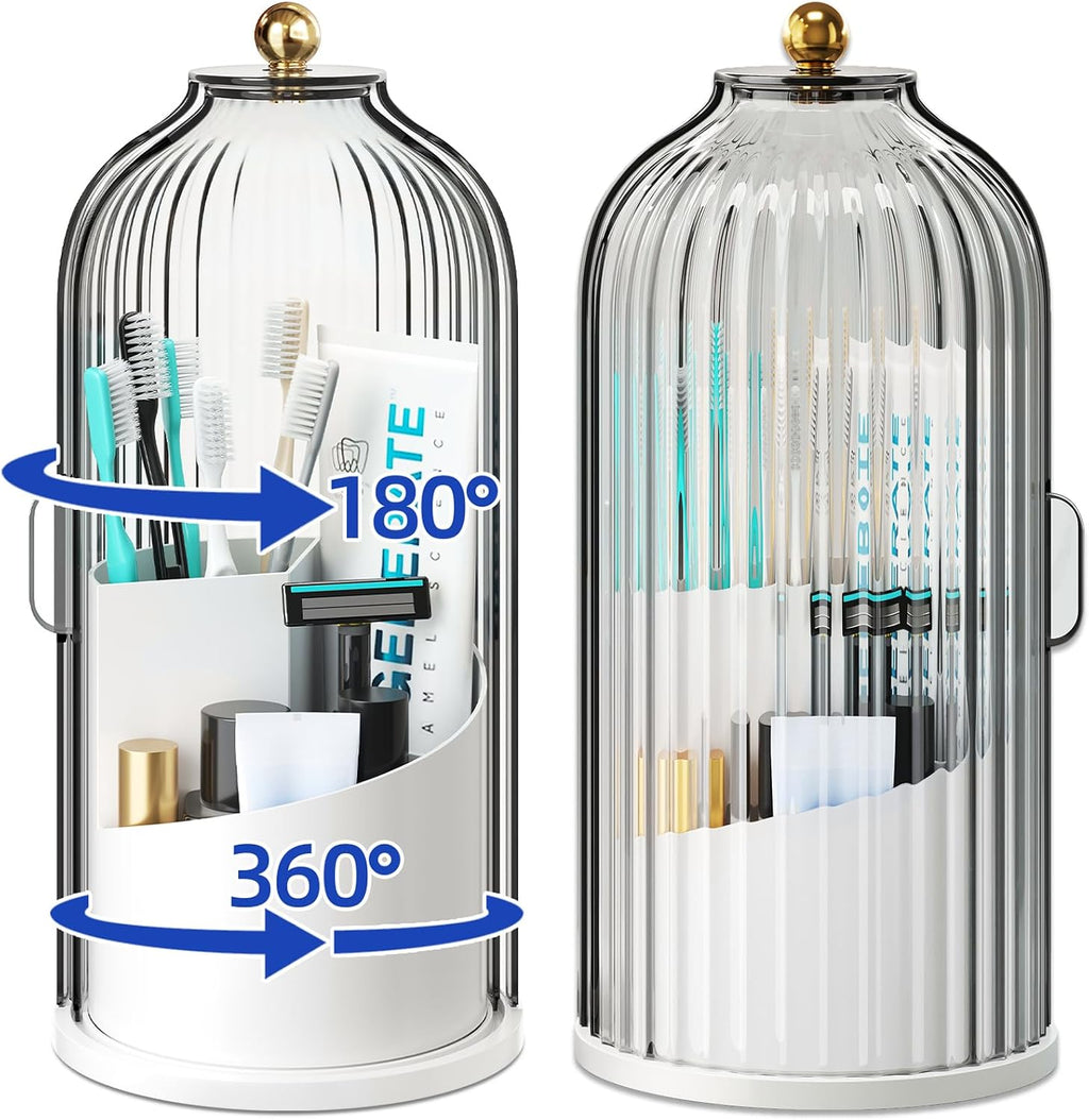 Dustproof Toothbrush Holders with Cover for Bathrooms, Tooth Brush Holder