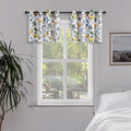Topfinel White Kitchen Room Darkening Valances 24 Inch Length Vintage Botanical by Topfinel
