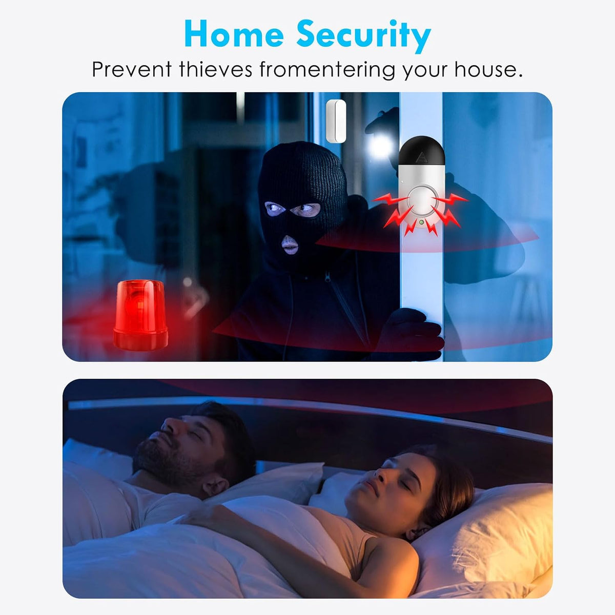 Door Window Alarm, 120DB Window Alarms for Home Security, Door Chime for Store Home