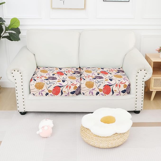 Smiry Printed Couch Cushion Covers, Stretch Soft Couch Covers - Image 5