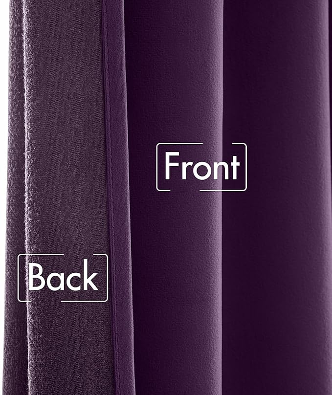 MIULEE Purple Velvet Curtains 96 inches - Image 6